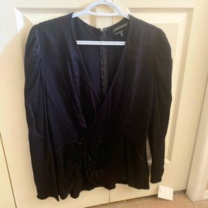Something Navy v-neck blouse
